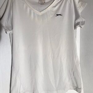 Slazenger White Athletic V-Neck Tee                 Size M for Woman's